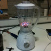 A project made for Hacktiviteit combining a LED fan and a broken blender.