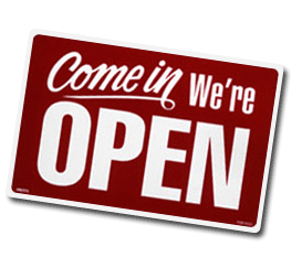 we're open!
